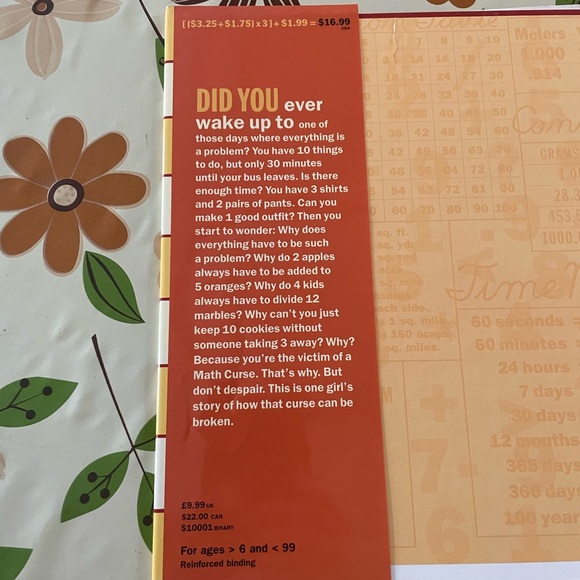 🌻3/$20 Math Curse hardcover book - Picture 3 of 6